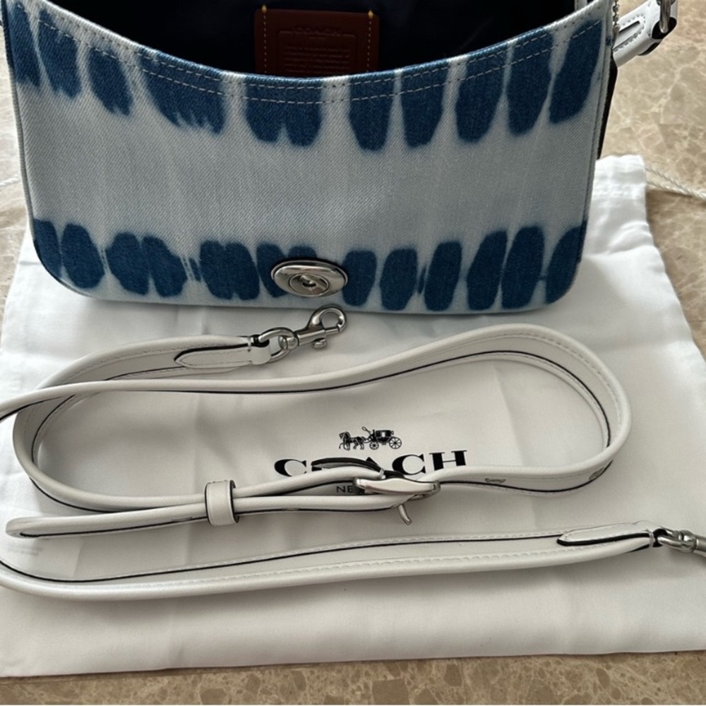 Coach Soft Tabby Denim  Tie-Dye Shoulder Bag - Picture 3 of 5